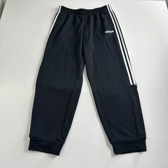 Adidas Sweatpants Black Climalite Fleece Graphic Logo Athletic Mens‎ Size Large - Picture 1 of 9